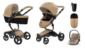 Коляска 3 в 1 Mima Xari 4G Latte (Starter Pack и шасси на выбор) шасси Aluminium/ Cybex Cloud T i-Size Plus