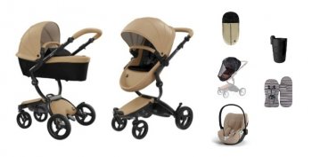 Коляска 3 в 1 Mima Xari 4G Latte (Starter Pack и шасси на выбор) шасси Black 4G/ Cybex Cloud T i-Size Plus