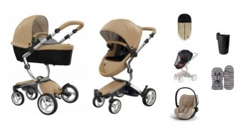 Коляска 3 в 1 Mima Xari 4G Latte (Starter Pack и шасси на выбор) шасси Aluminium 4G/ Cybex Cloud T i-Size Plus