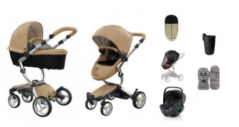 Коляска 3 в 1 Mima Xari 4G Latte (Starter Pack и шасси на выбор) шасси Aluminium 4G/ Roemer Baby-Safe 3 i-Size