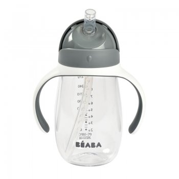 Поильник Beaba Tasse paille 300 ml Grey/при покупке продукцией