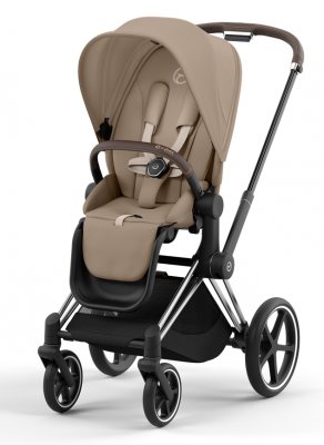 Прогулочная коляска Cybex Priam и e-Priam IV Cozy Beige (шасси на выбор) шасси Chrome Brown