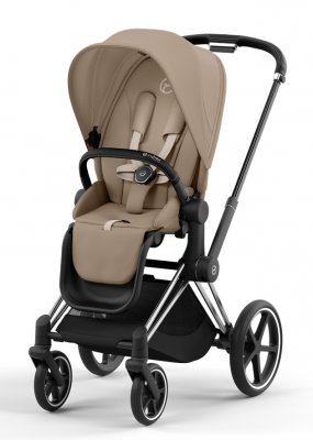 Прогулочная коляска Cybex Priam и e-Priam IV Cozy Beige (шасси на выбор) шасси Chrome Black