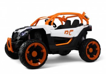 Детский электромобиль Rivertoys X707XX Бело-оранжевый