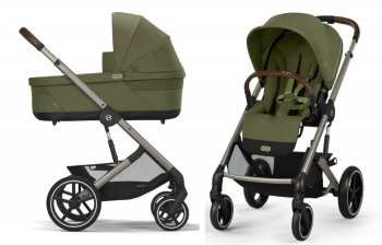 Коляска 2 в 1 Cybex Balios S Lux 2025 на шасси Taupe