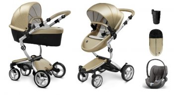 Коляска 3 в 1 Mima Xari 4G Champagne (Starter Pack и шасси на выбор) шасси Aluminium 4G/ Сybex Cloud T i-Size