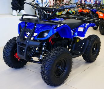 Детский квадроцикл на аккумуляторе MOTAX Mini Grizlik Х-16 Big Wheel 1000W Синий