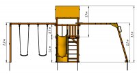 Игровой комплекс MoyDvor (Cedar Summit) «Париж» с рукоходом, модель 2023 7