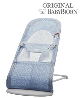 Детский шезлонг Babybjorn Balance Soft Mesh 0051.43/Sky Blue/White