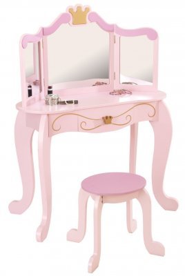 Туалетный столик (трельяж) с зеркалом для девочки KidKraft &quot;Принцесса&quot; (Princess Vanity &amp; Stool) 76123_KE