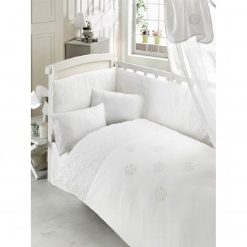 Комплект для кроватки BEBE LUVICCI &quot;ELITTE&quot; 6 предметов Белый