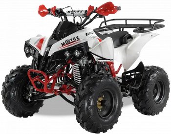 Квадроцикл подростковый бензиновый MOTAX ATV Raptor Super LUX 125 сс Бело-красный